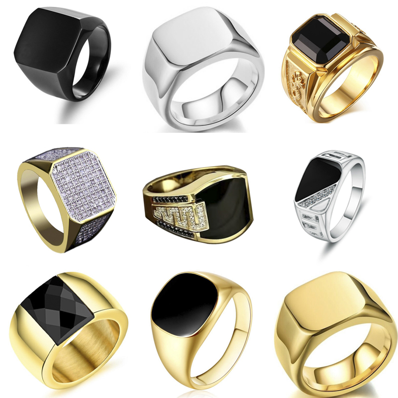 Men'S Accessories Jewelry Sale - 남자를위한 새로운 2025 금속 광택 반지