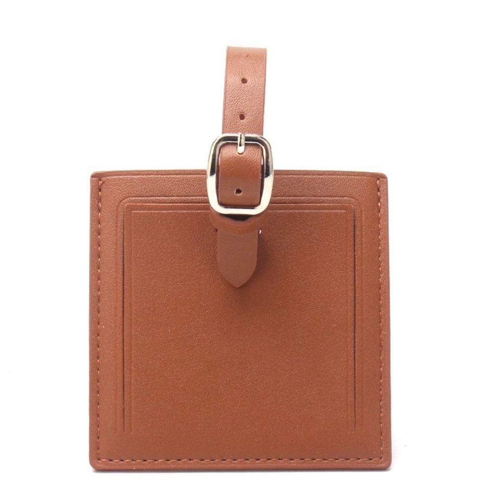 Men Accessories Name - 사각형 가죽 수하물 라벨(서명 용지 포함)