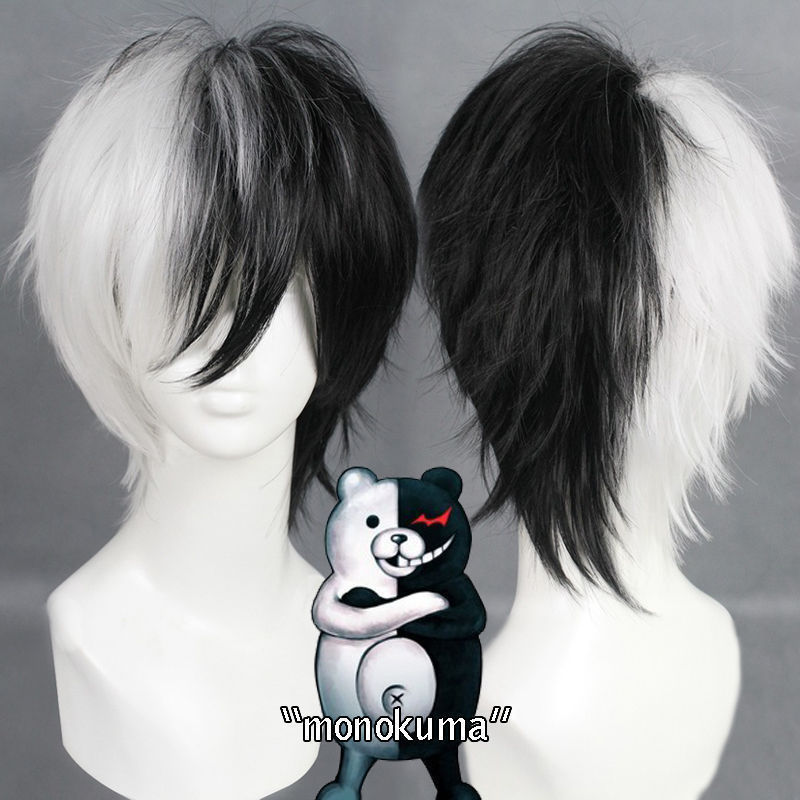 Men Accessories H&M - 애니메이션 게임 Danganronpa 흑백 곰 가발