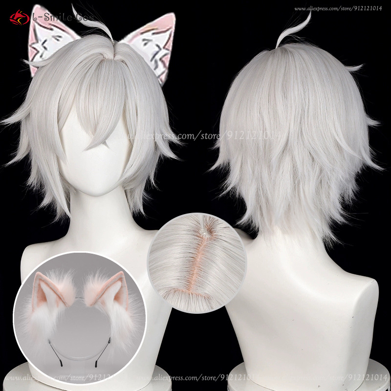 Men Accessories Silver - ZZZ 세스 로웰 코스프레 가발 30cm