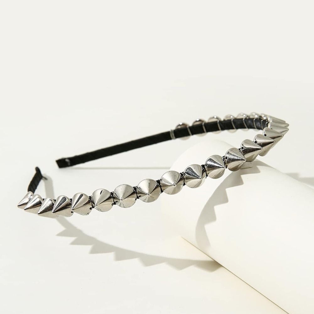 Men Accessories Silver - 코스프레 액세서리 실버 스터드 리벳 헤드밴드