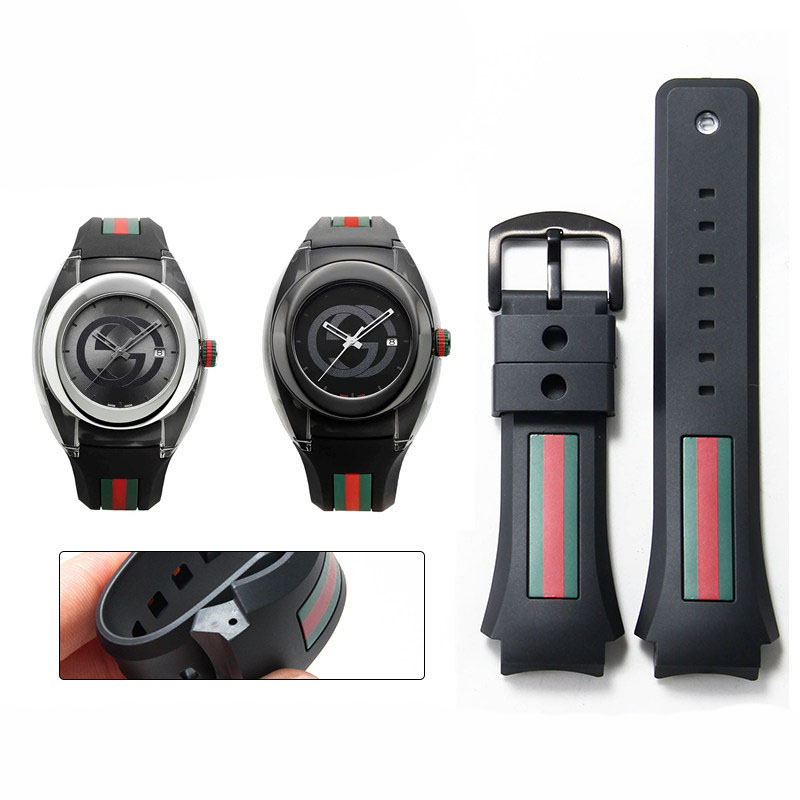 Men'S Accessories Gucci - 구찌 YA137/YA137107A 고무 시계 스트랩 전용