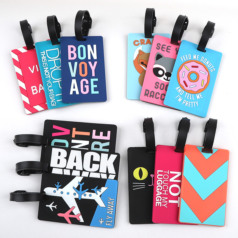 Men Accessories Name - 1pc 만화 동물 PVC 수하물 태그
