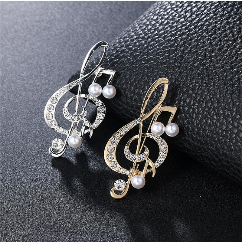 Men Accessories Ideas - 1Pc 우아한 음표 브로치 남자를위한 세련된
