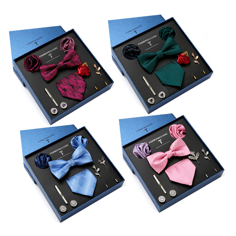 Neck Tie Set Box - 녹색 남성 넥타이 선물 상자 페이즐리
