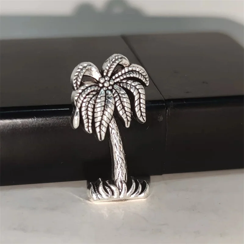 Men Accessories Silver - 창의적인 실버 코코넛 나무 DIY 합금