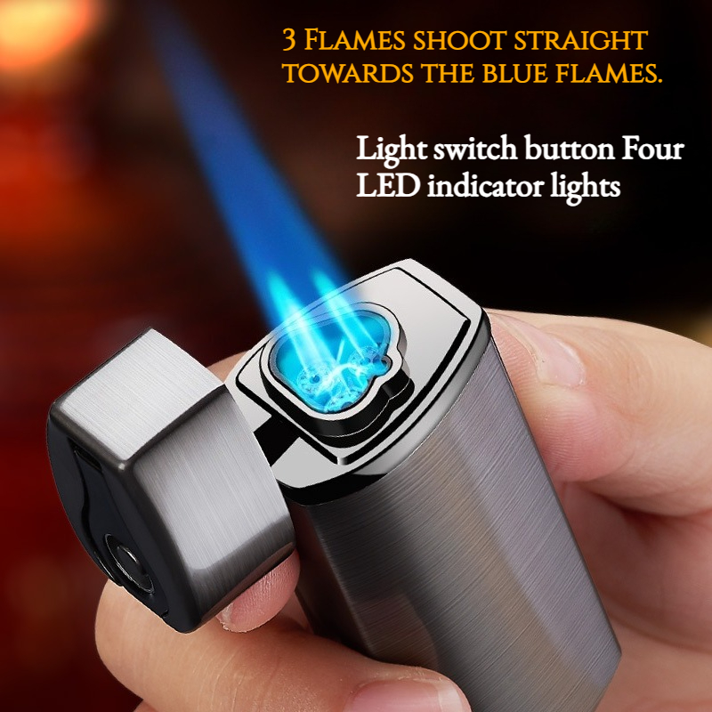 방풍 파워 디스플레이 가스 전기 통합 라이터 3 스트레 - Lighter Windproof 리뷰 및 가격