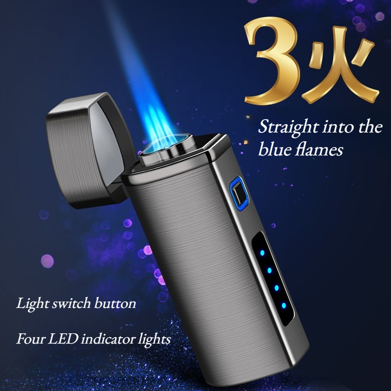 방풍 파워 디스플레이 가스 전기 통합 라이터 3 스트레 - Lighter Windproof 리뷰 및 가격