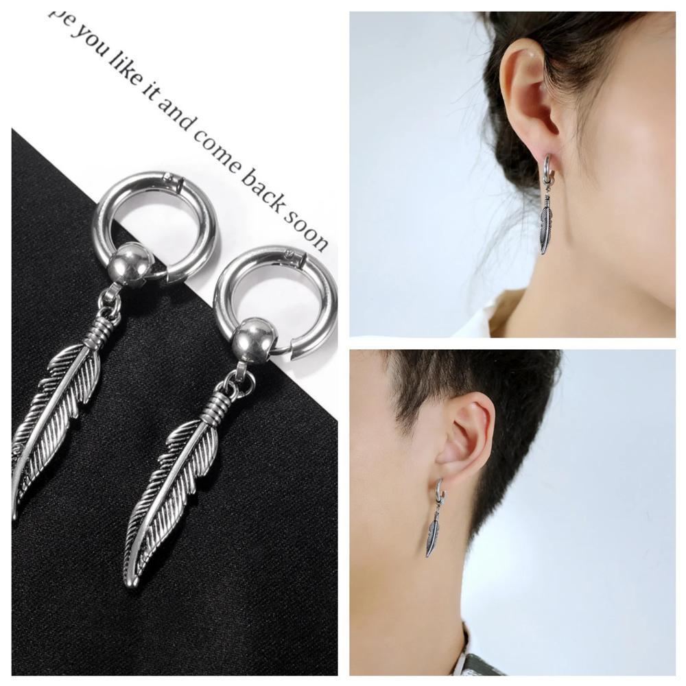 1/2개 스테인리스 스틸 펜던트 드롭 귀걸이 여성용 남 - Men'S Minimalist Accessories 리뷰 및 가격