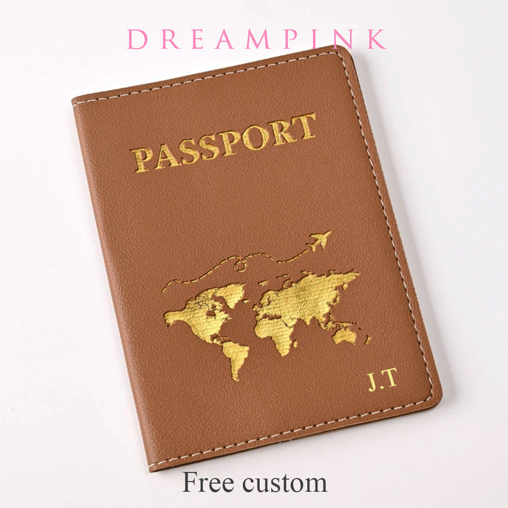 맞춤 이름 여행 여권 커버 골드 글로벌 지도 개인화된  - Men Accessories Name 리뷰 및 가격