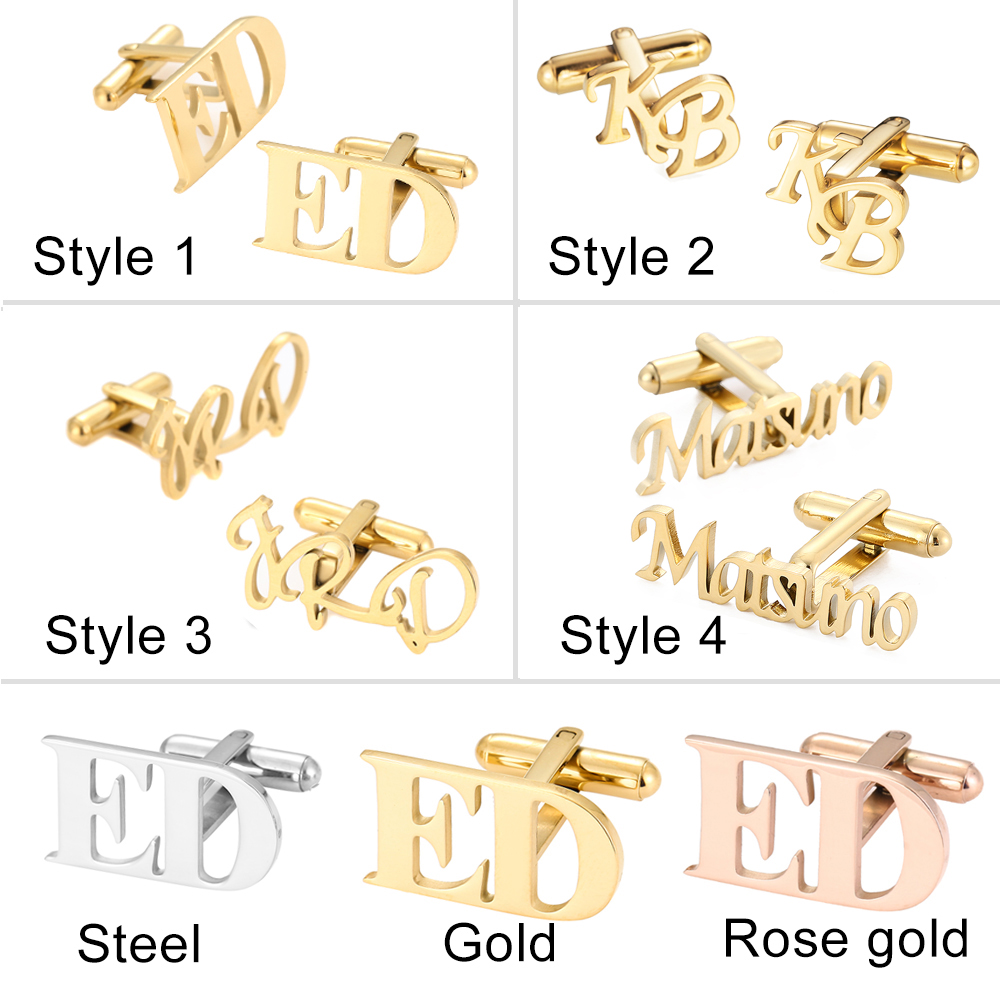 사용자 정의 새겨진 이름 이니셜 커프스 망 결혼 선물  - Men Accessories Name 리뷰 및 가격