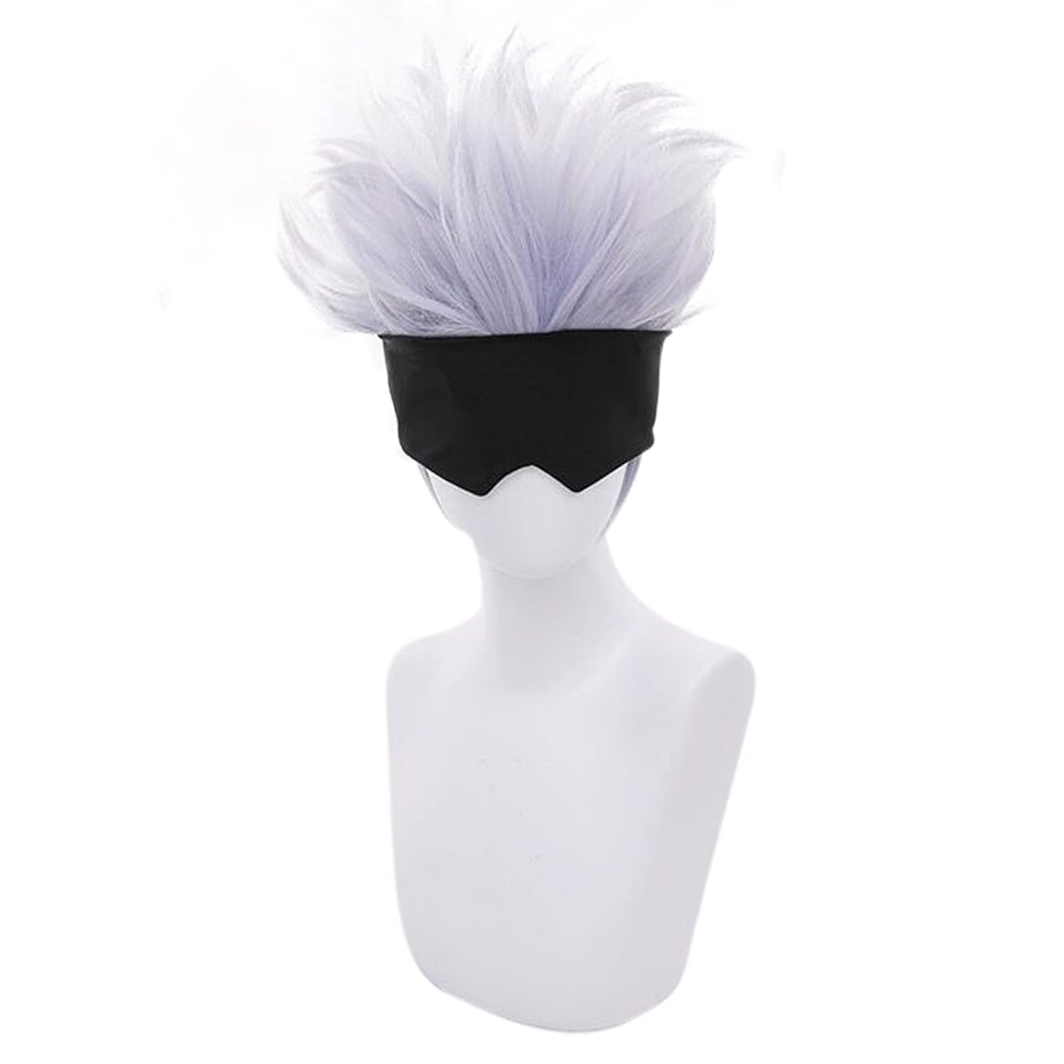 블랙 블라인드 폴드 + 짧은 웨이브 코스프레 가발, 라 - Men Accessories Silver 리뷰 및 가격