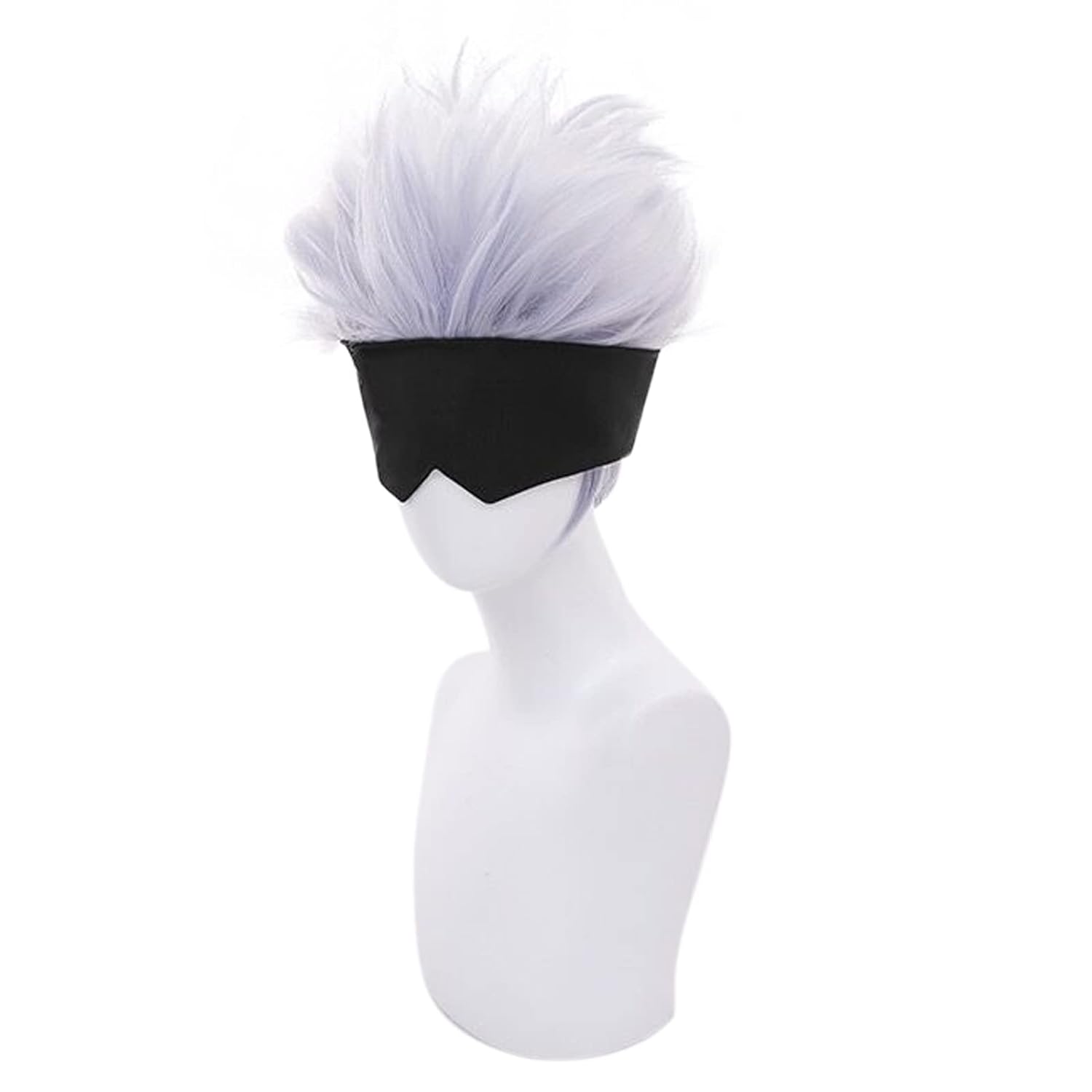 블랙 블라인드 폴드 + 짧은 웨이브 코스프레 가발, 라 - Men Accessories Silver 리뷰 및 가격