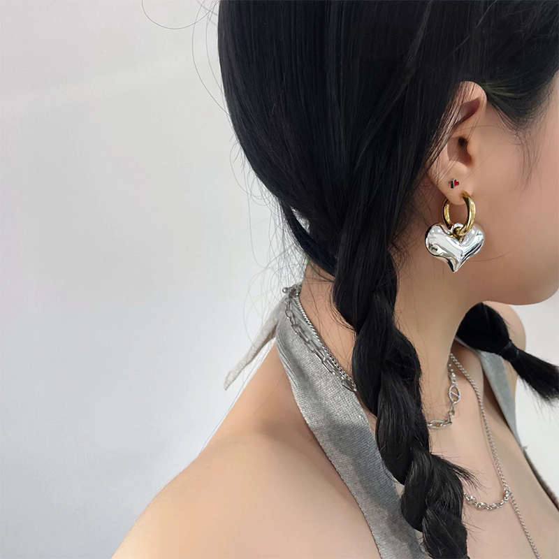 남성 여성을 위한 미니멀리스트 블랙 하트 드롭 귀걸이, - Men'S Minimalist Accessories 리뷰 및 가격