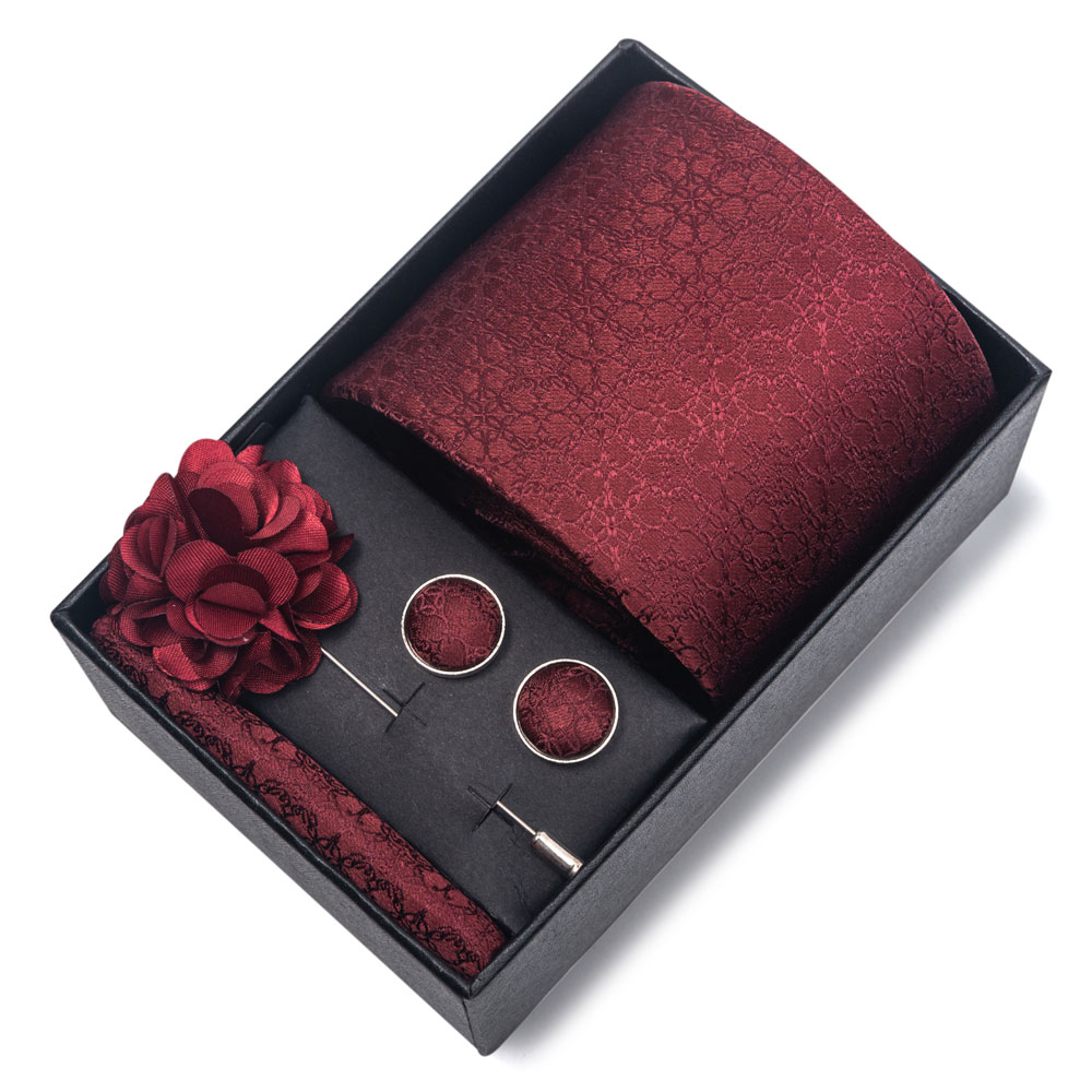 도매 선물 상자 패션 8 cm 레드 페이즐리 넥타이 세 - Neck Tie Set Box 리뷰 및 가격