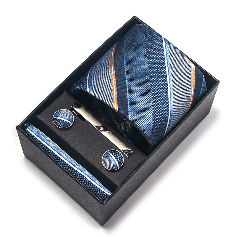 뜨거운 판매 8 cm 넥타이 손수건 커프스 단추 클립  - Neck Tie Set Box 리뷰 및 가격