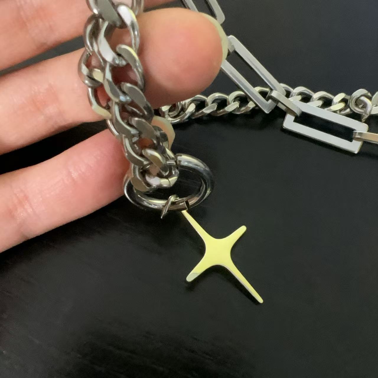 HNSP 316L 스테인레스 스틸 원 투 체인 스타 크 - Men'S Minimalist Accessories 리뷰 및 가격