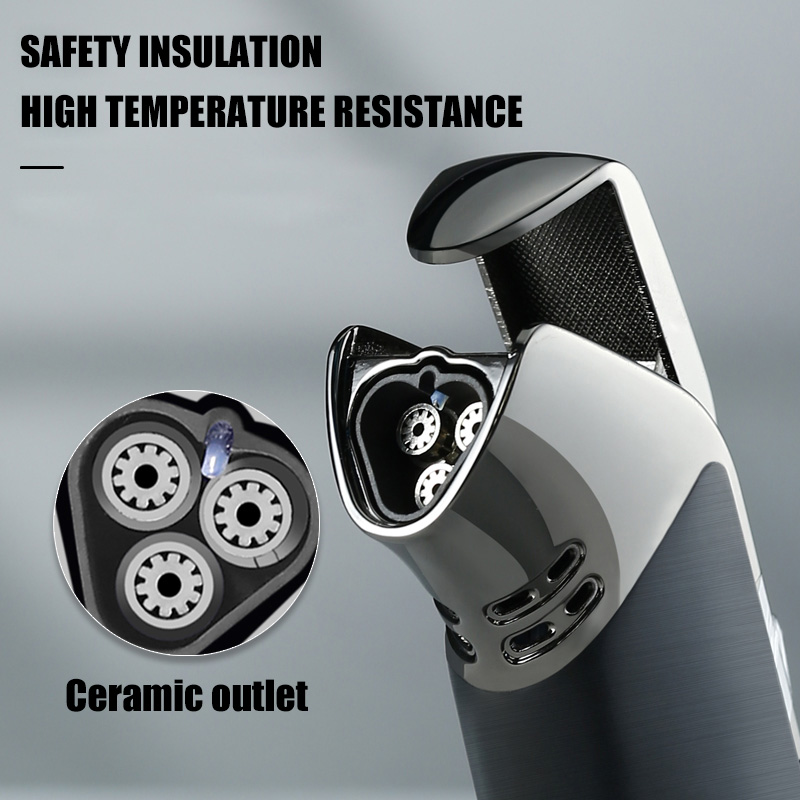 방풍 세 개의 푸른 불꽃 풍선 라이터 하단 시가 커터  - Lighter Windproof 리뷰 및 가격