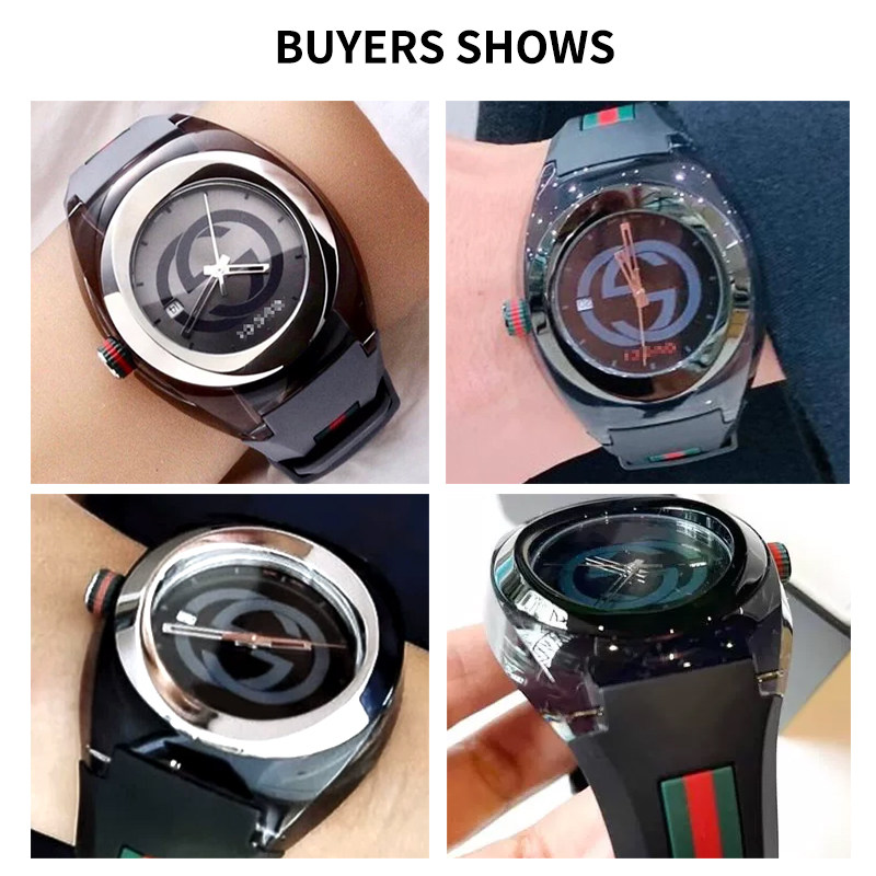 구찌 YA137/YA137107A 고무 시계 스트랩 전 - Men'S Accessories Gucci 리뷰 및 가격