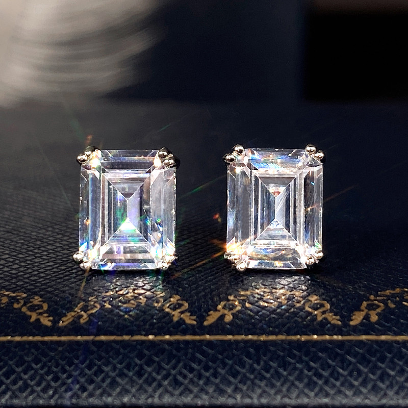 Huitan 기하학적 사각형 큐빅 크리스탈 스터드 귀걸 - Men'S Accessories Jewelry Sale 리뷰 및 가격