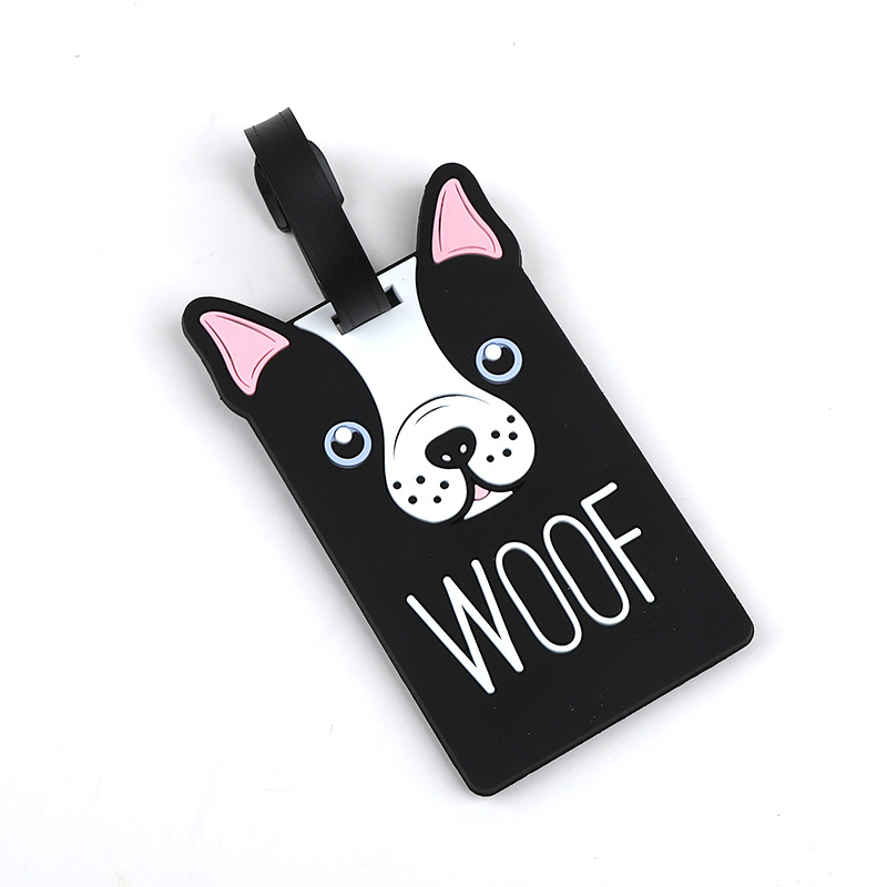 1pc 만화 동물 PVC 수하물 태그 여성 남성 휴일  - Men Accessories Name 리뷰 및 가격
