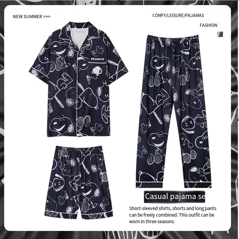 2026 새로운 여름 귀여운 스누피 커플 잠옷 세트 만 - Men Accessories To Wear 리뷰 및 가격