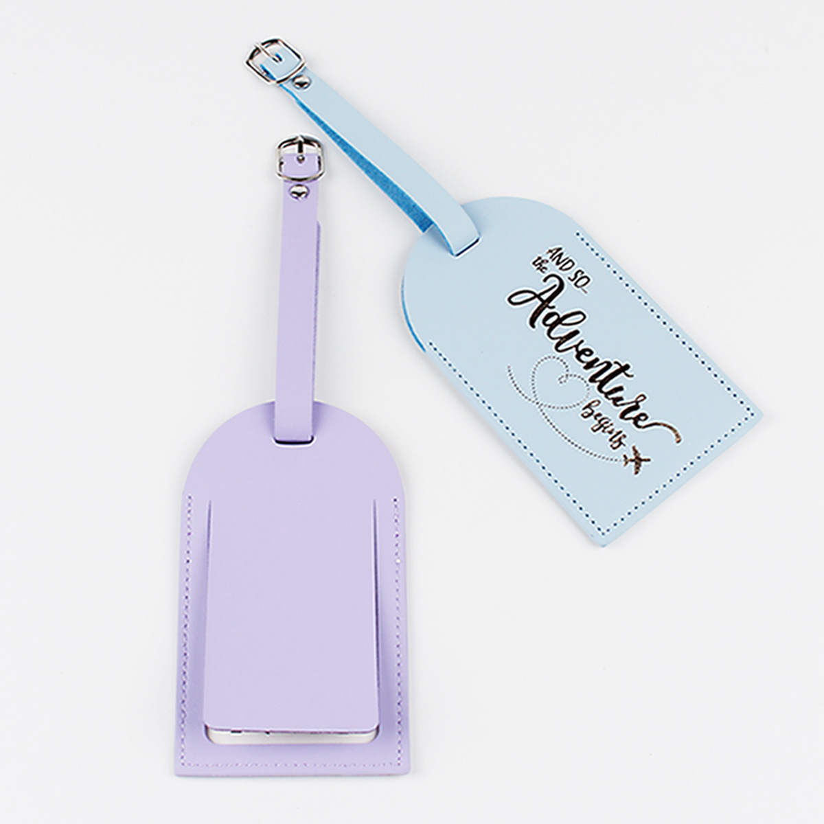 1PC 여성 남성 PU 가죽 수하물 태그 가방 라벨 수 - Men Accessories Name 리뷰 및 가격