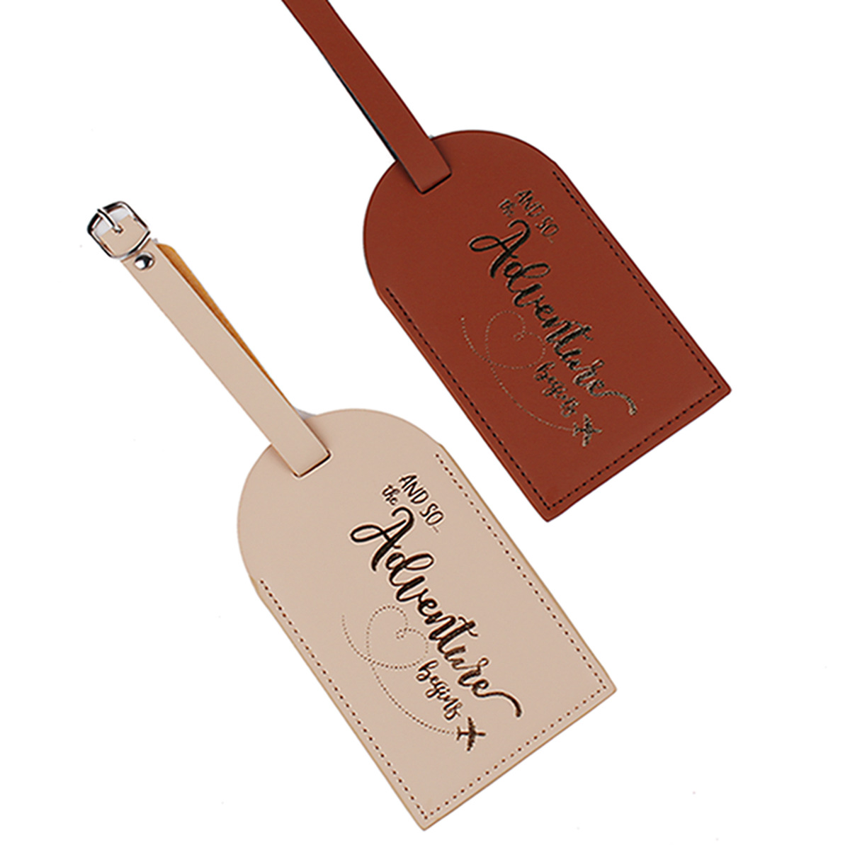 1PC 여성 남성 PU 가죽 수하물 태그 가방 라벨 수 - Men Accessories Name 리뷰 및 가격