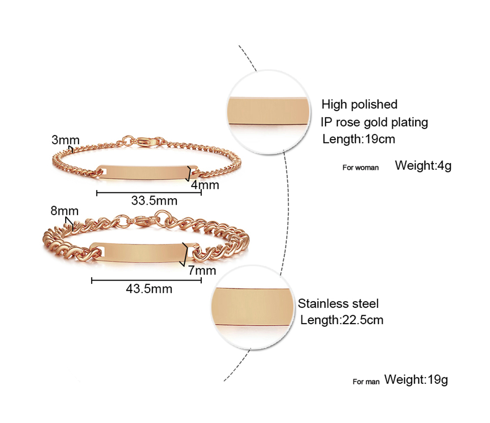 Plate Id Tag Bar Bracelet Cuba - Men Accessories Name 리뷰 및 가격