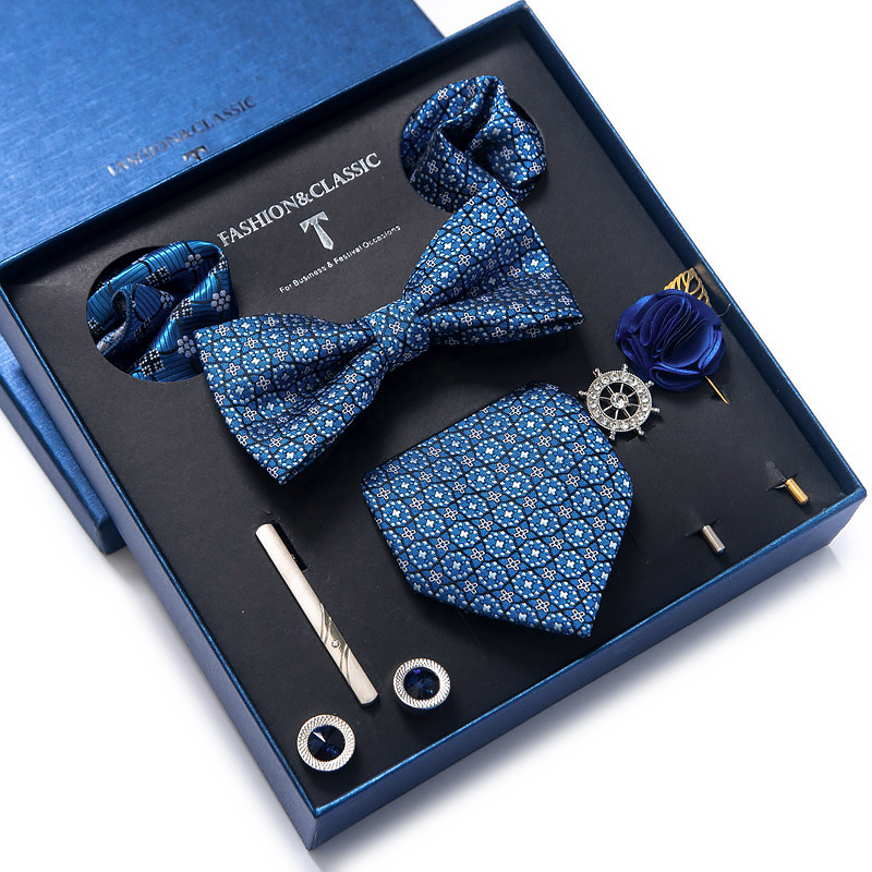 도매 클래식 웨딩 선물 넥타이 포켓 스퀘어 커프스 단추 - Neck Tie Set Box 리뷰 및 가격