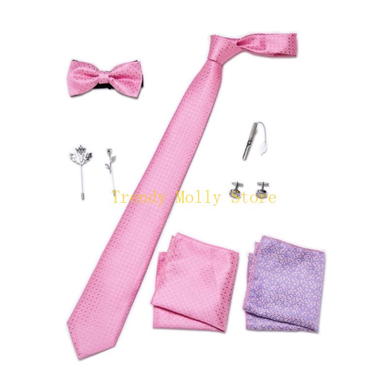N5KB 9PCS 남자 패션 넥타이 세트 포켓 스퀘어  - Neck Tie Set Box 리뷰 및 가격