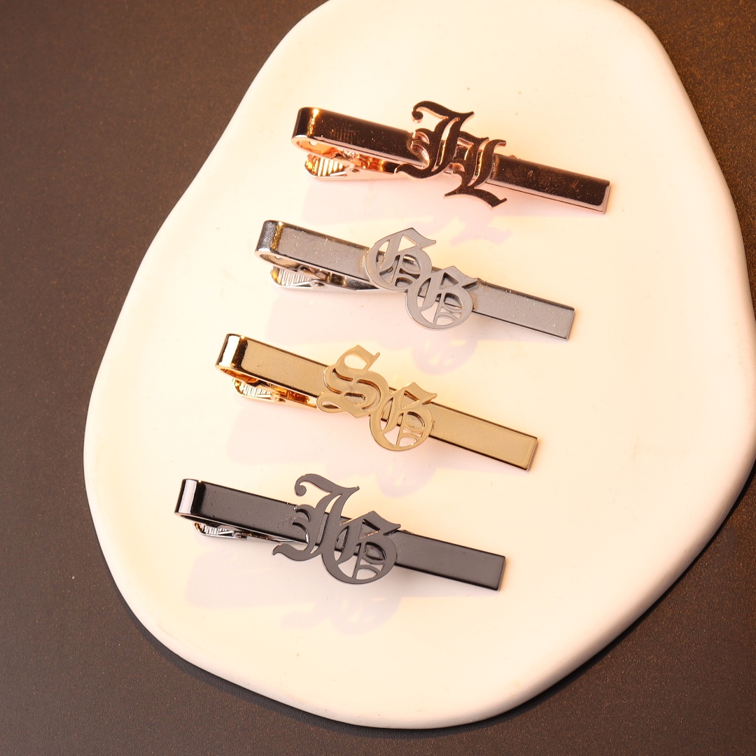 사용자 정의 이름 이니셜 남성용 넥타이 클립 웨딩 넥타 - Men Accessories Name 리뷰 및 가격