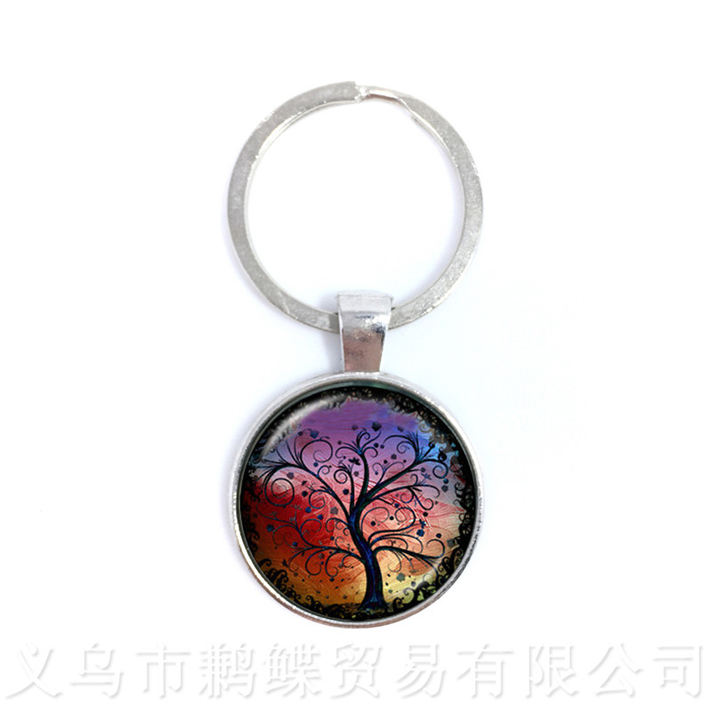 뜨거운 판매 생명의 나무 유리 카보 숑 열쇠 고리 펜던 - Men'S Accessories Jewelry Sale 리뷰 및 가격