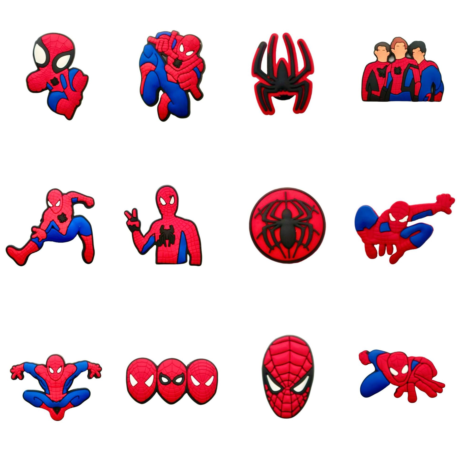 18개 신상 만화 스파이더맨 DIY 액세서리 PVC 장 - Men Accessories Ideas 리뷰 및 가격
