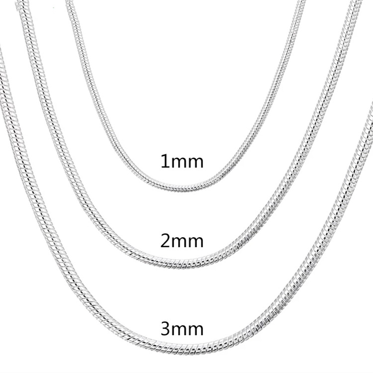 뜨거운 판매 925 스털링 실버 참 1MM/2MM/3M - Men'S Accessories Jewelry Sale 리뷰 및 가격