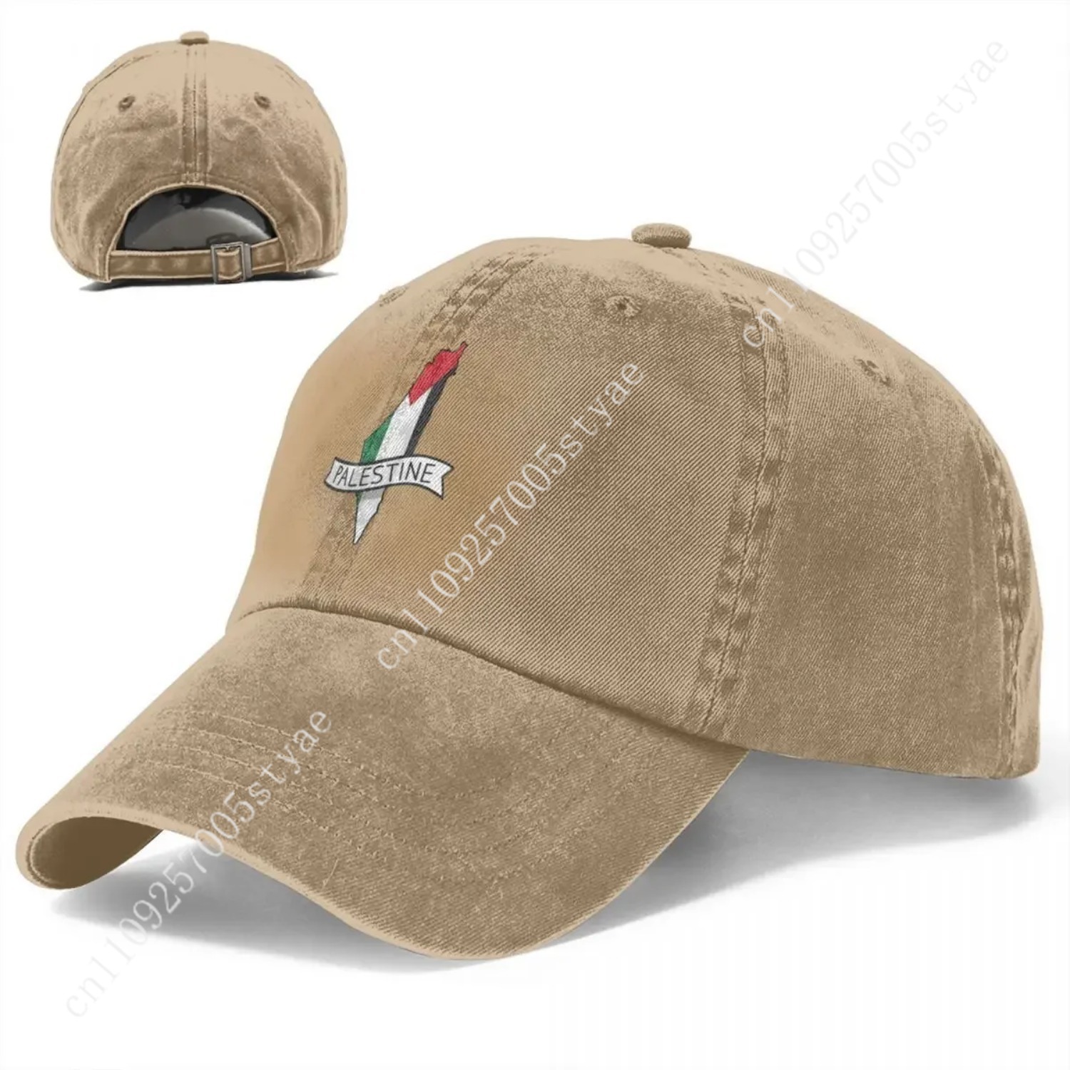 팔레스타인 국기 지도 스티커 야구 모자 캐주얼 데미지  - Hat Snapback Cap 리뷰 및 가격