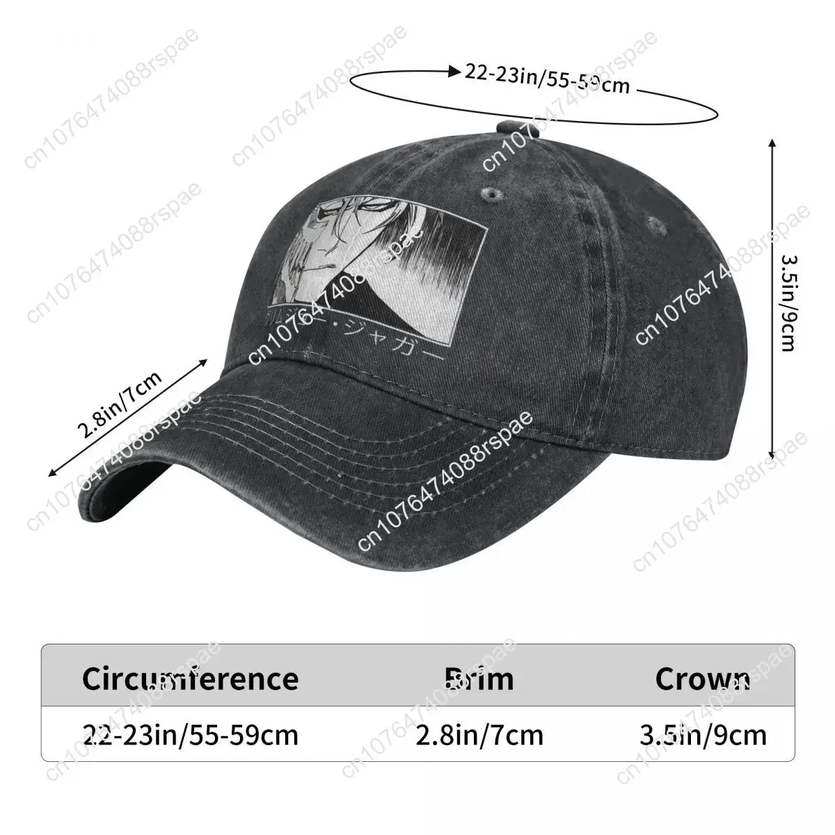 세탁된 남성용 야구 모자 Grimmjow Jaggerj - Hat Snapback Cap 리뷰 및 가격